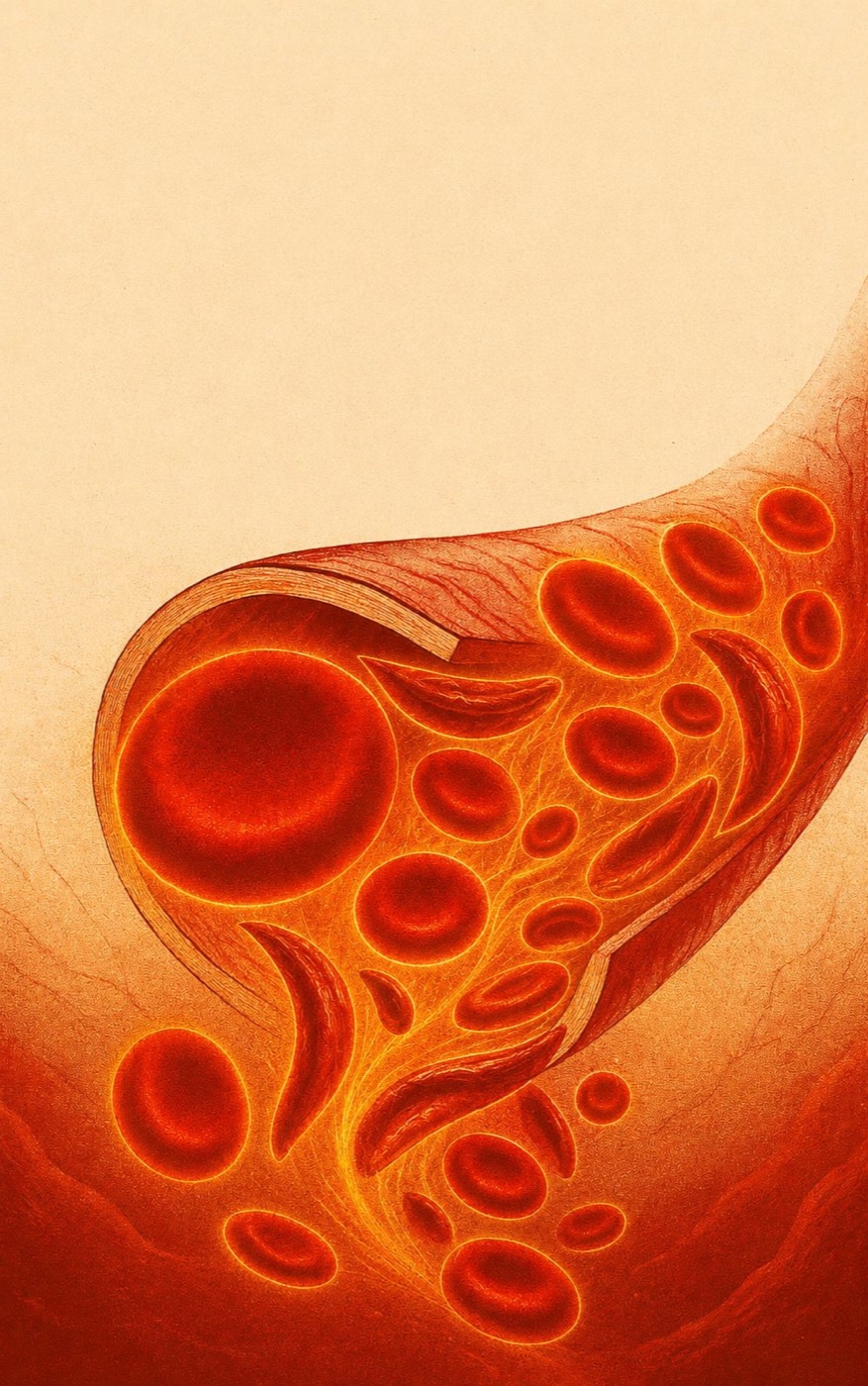 Globules rouges et cellules falciformes (drépanocytes)
